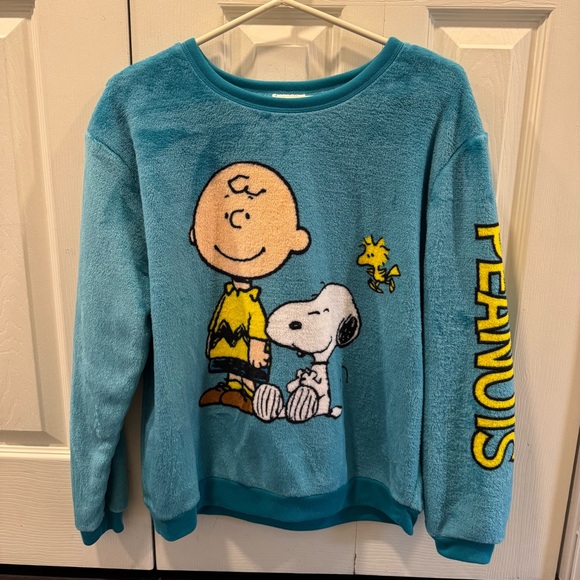Love Tribe Sweaters - Sold! NWT, NEVER WORN! Plush Charlie Brown Blue Graphic Sweatshirt